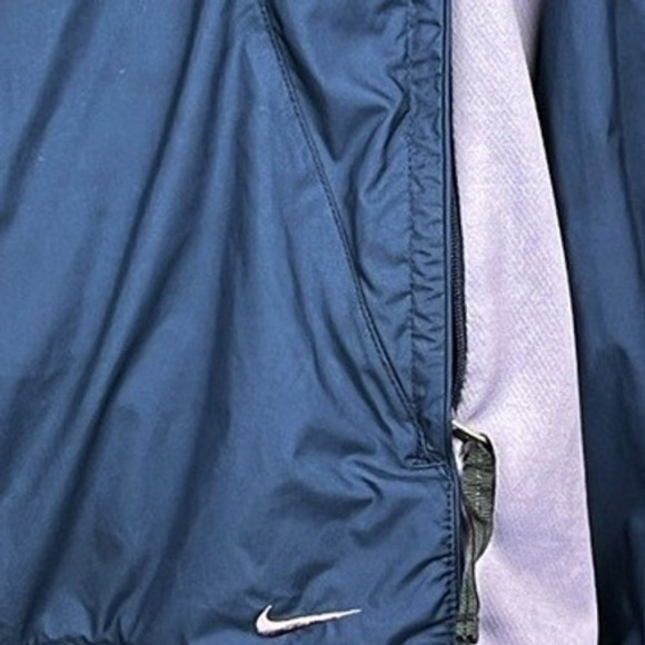 Nike Women Sportswear Track Jacket Navy Lilac White Accents Zip Up Athletic - Picture 3 of 9